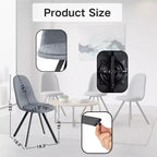 FurnitureR Lot de 4 chaises de salle à manger pivotantes, chaises d'appoint en tissu sans accoudoirs avec dossier mi-haut et coussin d'assise rembourré rotatif pour cuisine, salle à manger, gris