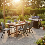 FurnitureR Lot de 4 chaises de salle à manger pivotantes, chaises d'appoint en tissu sans accoudoirs avec dossier mi-haut et coussin d'assise rembourré rotatif pour cuisine, salle à manger, gris