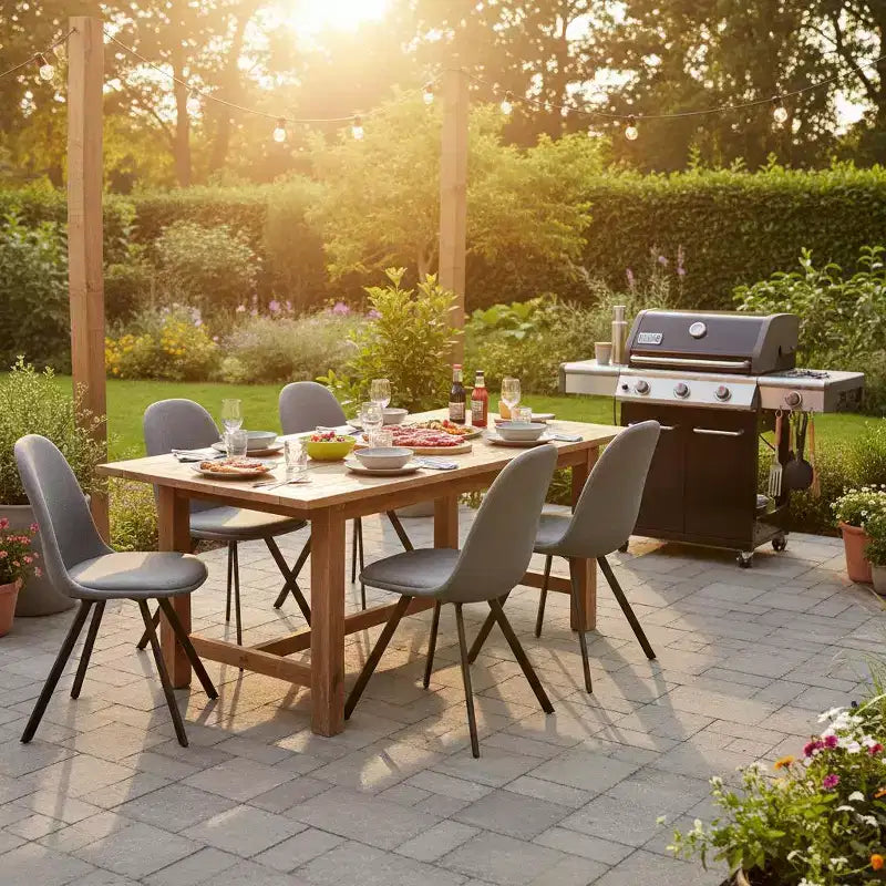 FurnitureR Lot de 4 chaises de salle à manger pivotantes, chaises d'appoint en tissu sans accoudoirs avec dossier mi-haut et coussin d'assise rembourré rotatif pour cuisine, salle à manger, gris