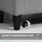 Button-Tufted Storage Ottoman Bench, Upholstered Bench with Rolled Armrests for Living Room or Hallway