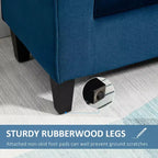 Button-Tufted Storage Ottoman Bench, Upholstered Bench with Rolled Armrests for Living Room or Hallway