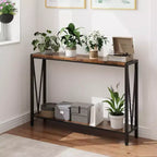 42.9 Entryway Table with Storage, 2-Tier Console Table with Open Shelf,Behind Couch Entry Foyer Hallway Storage, for Entrance, Living Room