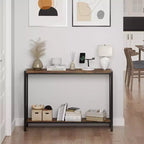 42.9 Entryway Table with Storage, 2-Tier Console Table with Open Shelf,Behind Couch Entry Foyer Hallway Storage, for Entrance, Living Room