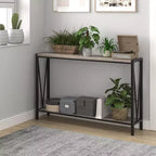42.9 Entryway Table with Storage, 2-Tier Console Table with Open Shelf,Behind Couch Entry Foyer Hallway Storage, for Entrance, Living Room