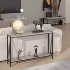 42.9 Entryway Table with Storage, 2-Tier Console Table with Open Shelf,Behind Couch Entry Foyer Hallway Storage, for Entrance, Living Room