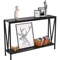 42.9 Entryway Table with Storage, 2-Tier Console Table with Open Shelf,Behind Couch Entry Foyer Hallway Storage, for Entrance, Living Room