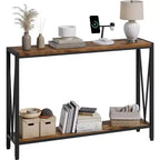 42.9 Entryway Table with Storage, 2-Tier Console Table with Open Shelf,Behind Couch Entry Foyer Hallway Storage, for Entrance, Living Room