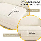Dyonery 158 Grand canapé modulable sectionnel, tissu CHENILLE avec assise profonde, assemblage sans outil