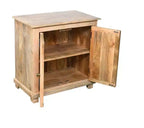 Table de chevet HomeRoots 28 en bois massif naturel vieilli avec rangement