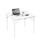 34 Square Folding Table with Metal Frame, Multi-Functional Portable Foldable Card Table with Carrying Handle for Indoor Outdoor Camping Picnic