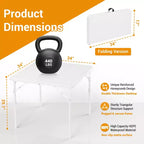 Table pliante carrée de 86 cm avec cadre métallique, table de jeu pliable portable multifonctionnelle avec poignée de transport pour camping, pique-nique intérieur et extérieur