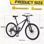 VTT Whisen 27.5 avec dérailleur arrière 8 vitesses, suspension avant, cadre en acier