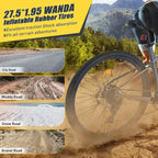VTT Whisen 27.5 avec dérailleur arrière 8 vitesses, suspension avant, cadre en acier