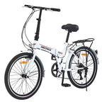 Vélo pliant de ville Whisen 24, vélos adultes avec Shimano 7 vitesses, cadre en acier