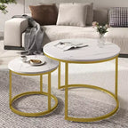 23 Tables basses gigognes (ensemble de 2), tables basses rondes pour le salon, la chambre à coucher