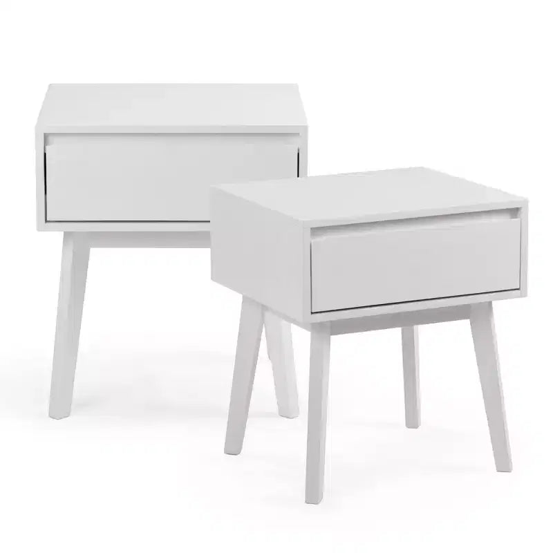 Scandinavian 1 -Drawer Nightstand (2-pack)