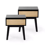 Table de chevet scandinave à 1 tiroir (paquet de 2)