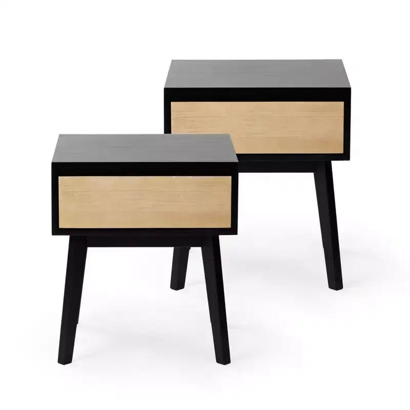 Table de chevet scandinave à 1 tiroir (paquet de 2)