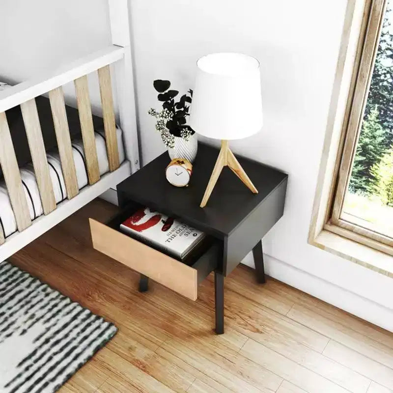 Table de chevet scandinave à 1 tiroir (paquet de 2)