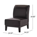 Christopher Knight Home Bishop Modern Upholstered Faux Leather Slipper Chair