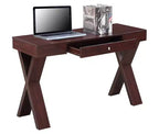 Bureaux en verre transparent HomeStock de 76 cm de haut avec tiroir de classement