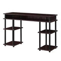 HomeStock 30 in.H Gray Color Metal L-Shaped Desks with File Drawer