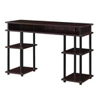 HomeStock 30 in.H Gray Color Metal L-Shaped Desks with File Drawer