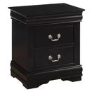 Table de chevet Louis Philippe, finition noire