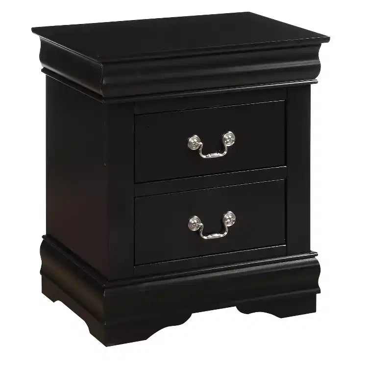 Table de chevet Louis Philippe, finition noire