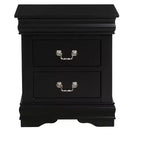 Table de chevet Louis Philippe, finition noire