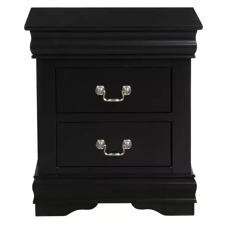Table de chevet Louis Philippe, finition noire
