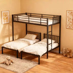 GDFStudio Ethel Modern Metal Twin Size Triple Bunk Bed