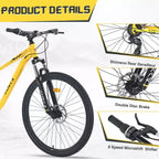 VTT Okak 27,5" 8 vitesses avec suspension avant, Vélo de saleté pour enfants avec double freins à disque, Vélo à cadre en acier pour enfants et adultes