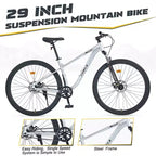 Okak 29IN Single Speed Mountain Bike, Adult Bike with Steel Frame and Front Suspension, Mens Bike for Commuting, Travel, Mountain