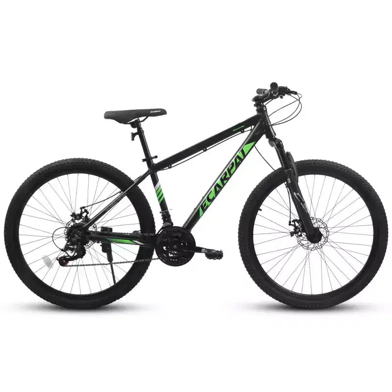 Okak 27IN Mountain Bike with Suspension Fork and Aluminum Frame, 21-Speed Dirt Bike with Disc Brake, Adult Bike for Men and Women