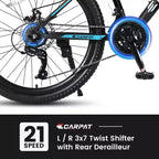Okak 26IN Mountain Bike with 21 Speeds and Disc Brakes, Kids Dirt Bike with High-Carbon Steel Frame, Mens Bike for Adult & Teenagers
