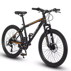 Okak 26IN Mountain Bike with 21 Speeds and Disc Brakes, Kids Dirt Bike with High-Carbon Steel Frame, Mens Bike for Adult & Teenagers
