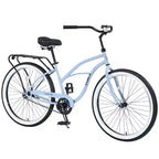 Okak 26IN Single Speed Cruiser Bikes with Steel Frame, Adult Bike with Wide Wheels and Rear Coaster Brakes, Bicycle for Mens and Women