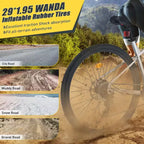 Okak 29IN Mountain Bike with 8 Speed System, Dirt Bike with Steel Frame and Front Suspension, Adult Bike for Men, Women, Boys and Girls