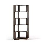 Homy Casa Étagère d'angle 6 niveaux en bois manufacturé, design d'angle peu encombrant pour salon, chambre et bureau