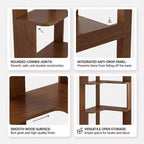 Homy Casa Étagère d'angle 6 niveaux en bois manufacturé, design d'angle peu encombrant pour salon, chambre et bureau