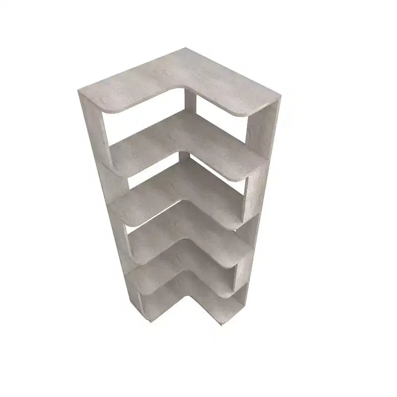 Homy Casa Étagère d'angle 6 niveaux en bois manufacturé, design d'angle peu encombrant pour salon, chambre et bureau