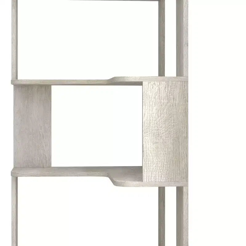 Homy Casa Étagère d'angle 6 niveaux en bois manufacturé, design d'angle peu encombrant pour salon, chambre et bureau