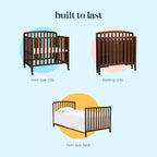 Mini-lit et lit jumeau portables pliables 3-en-1 daVinci Dylan