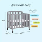 Mini-lit et lit jumeau portables pliables 3-en-1 daVinci Dylan