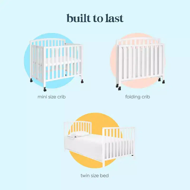 Mini-lit et lit jumeau portables pliables 3-en-1 daVinci Dylan