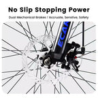 Okak 27.5IN Mountain Bike with Front and Rear Dual Shock Absorbers, 21-Speed Dirt Bike with Mechanical Disc Brake, Adult Bike for Men and Women