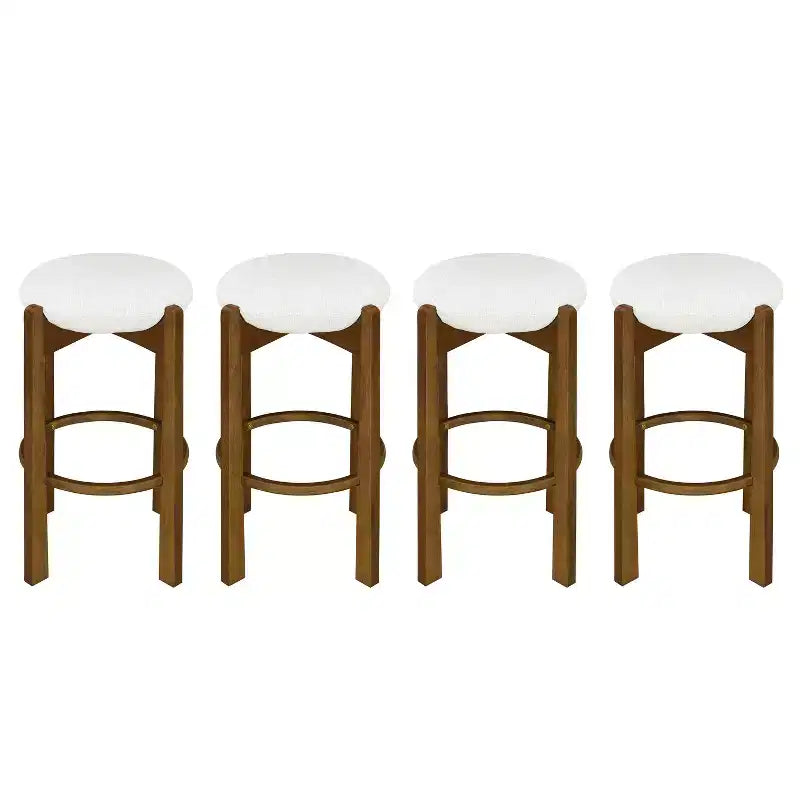 Tabourets de bar rembourrés modernes en bois d'hévéa Buchanan de Christopher Knight Home (Lot de 4)