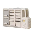 Whisen Childrens Toy Storage Cabinet, Safe, Easy-to-Clean & Versatile for Toys, Books & Clothes - Gray