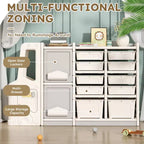 Whisen Childrens Toy Storage Cabinet, Safe, Easy-to-Clean & Versatile for Toys, Books & Clothes - Gray